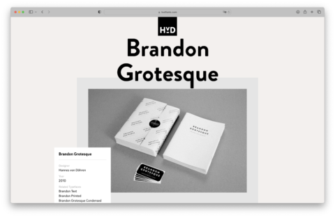 Screenshot Brandon Grotesque