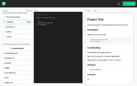 Readme.so Screenshot