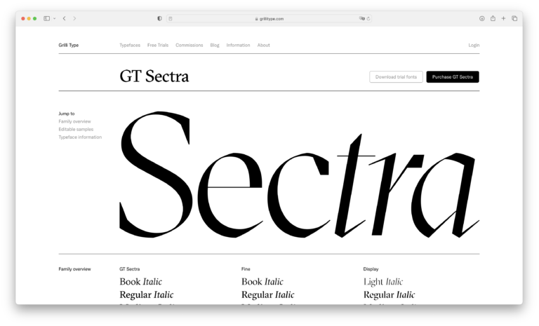 Screenshot Grilli Type GT Sectra